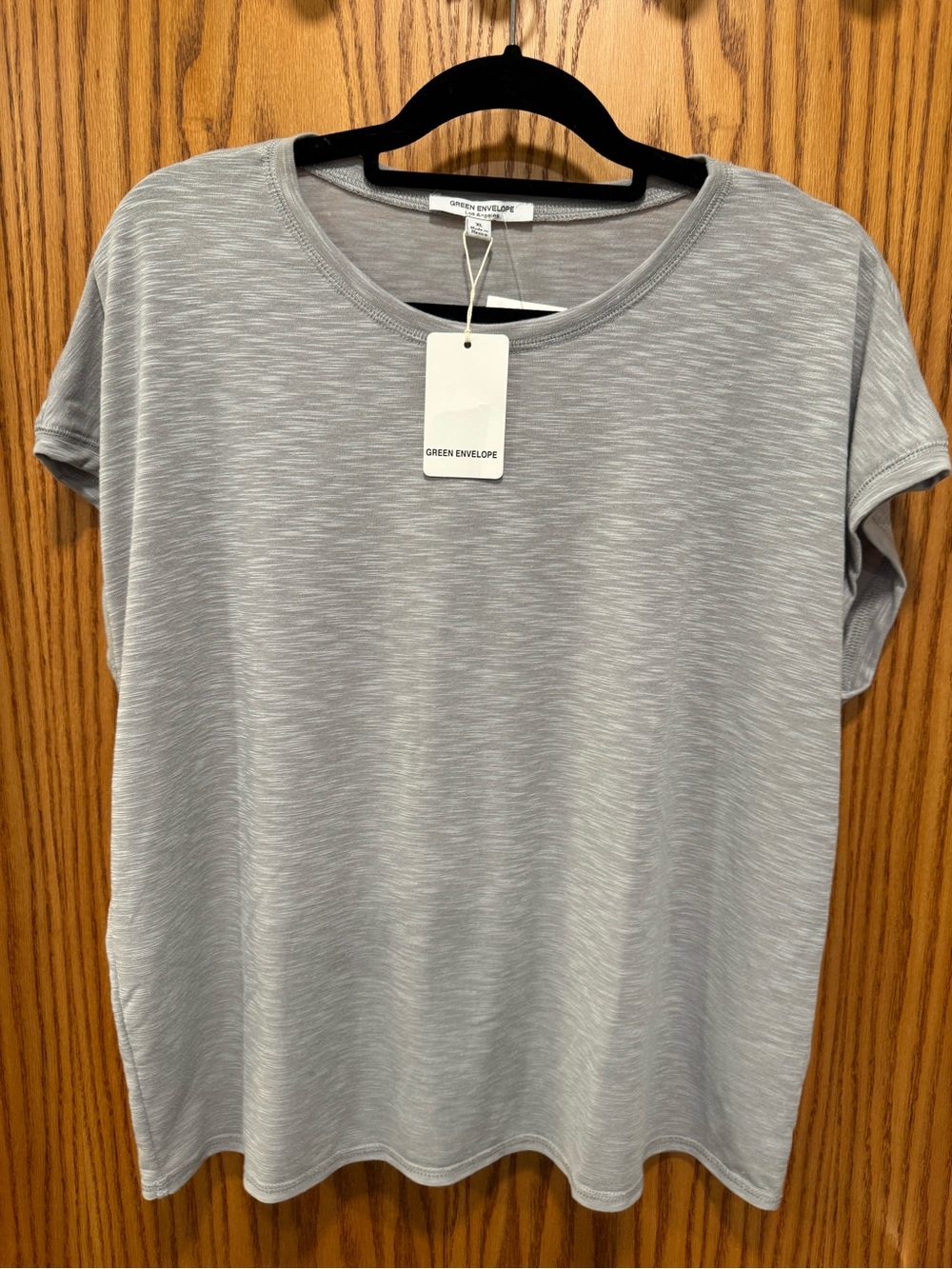 Green Envelope Heather Light Gray Short Sleeve Tee